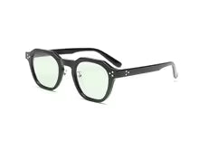 Peekaboo korean style retro sun glasses for women TR90 frame polygon polarized sunglasses uv400 male green brown 2023 summer